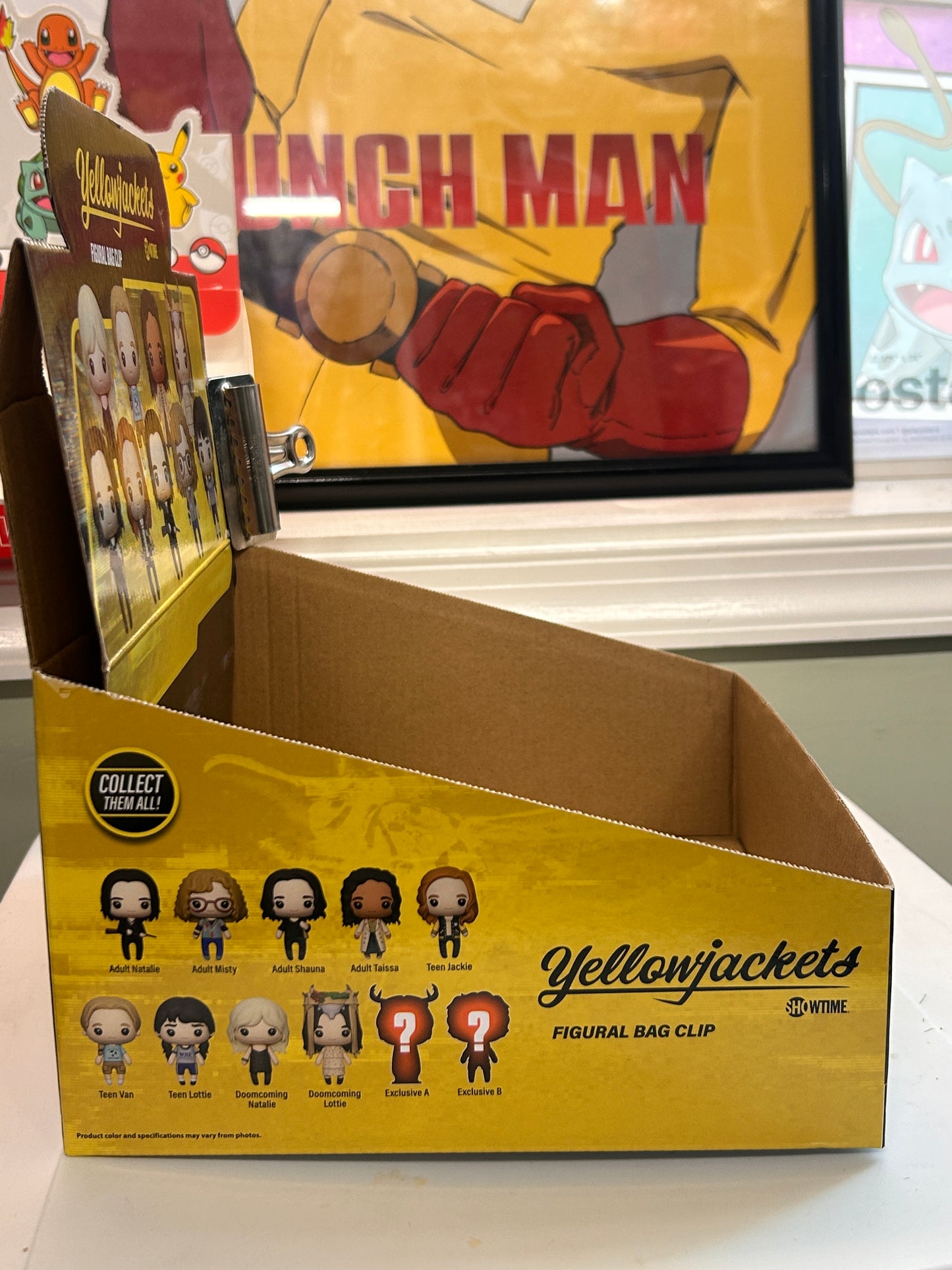 Yellowjackets Figural Bag Clip Display Box