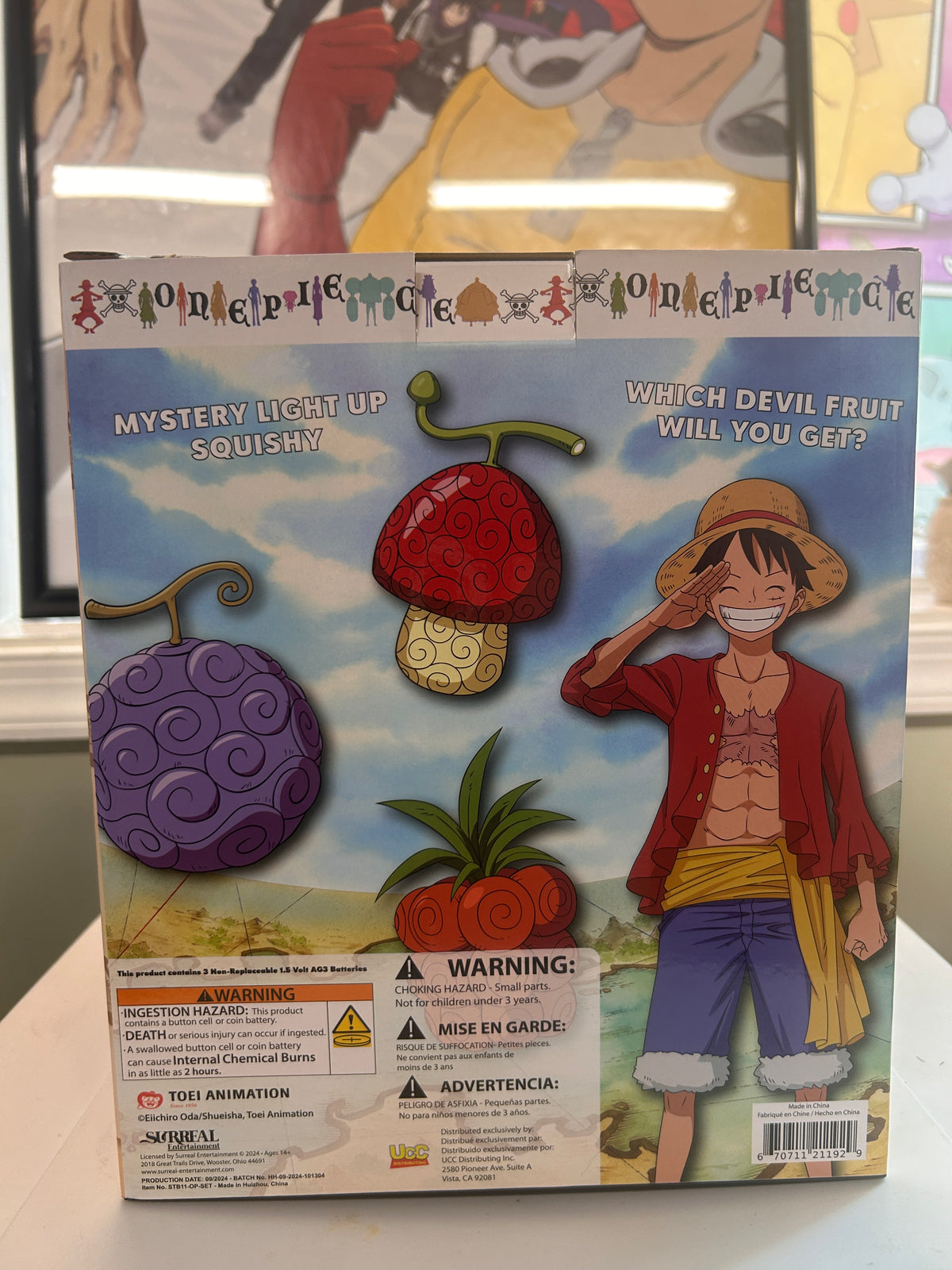 One Piece Mystery Light Up Squishy Display Box