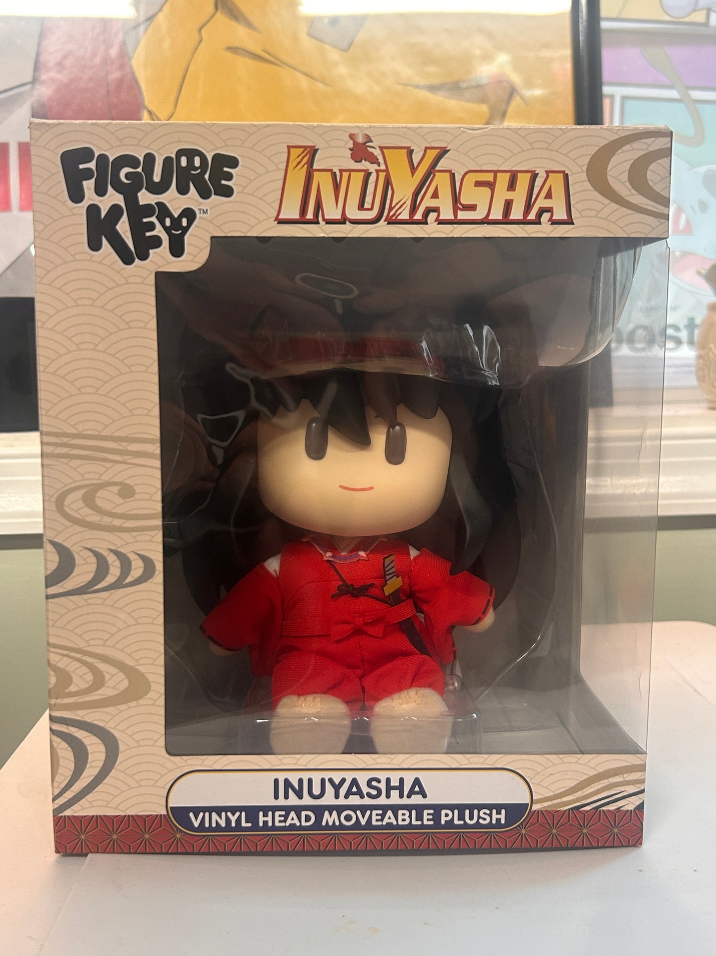 Inuyasha Figure Key Vinyl Head Moveable Plush Anime Collectible