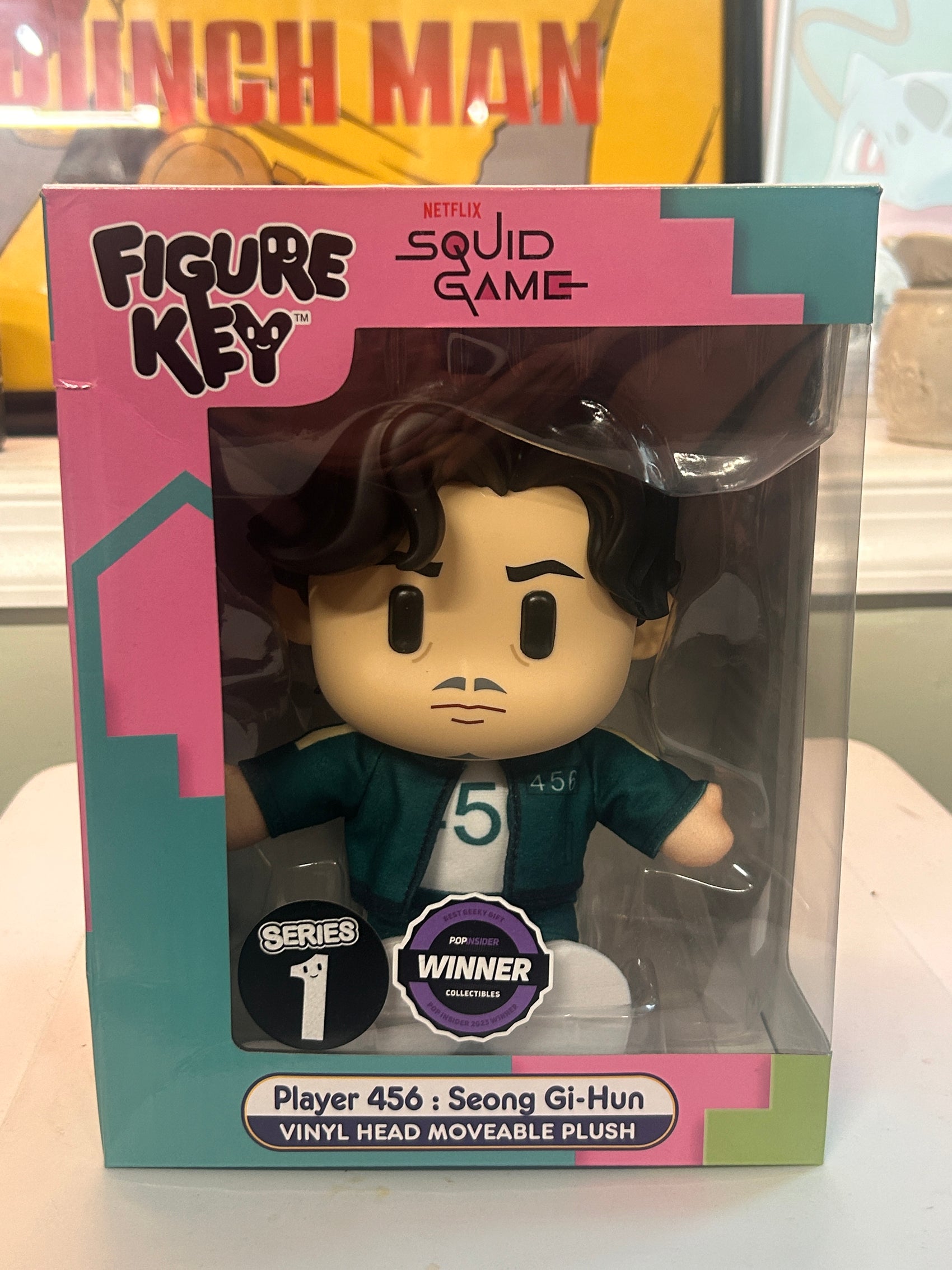 Figure Key Squid Game Player 456 Seong Gi-Hun Vinyl Head Moveable Plush
