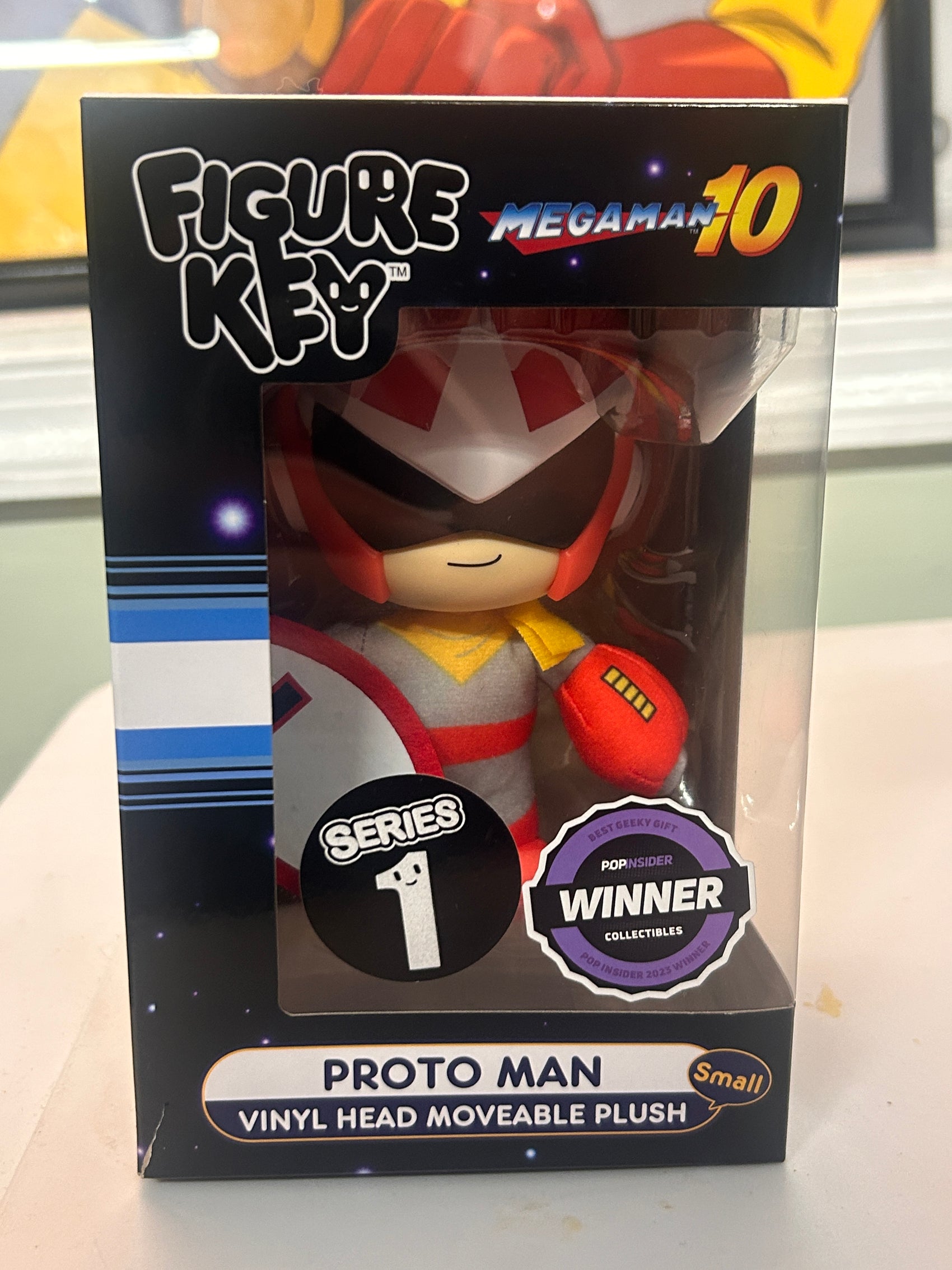 Figure Key Mega Man 10 Proto Man Series 1 Small Vinyl Head Moveable Plush