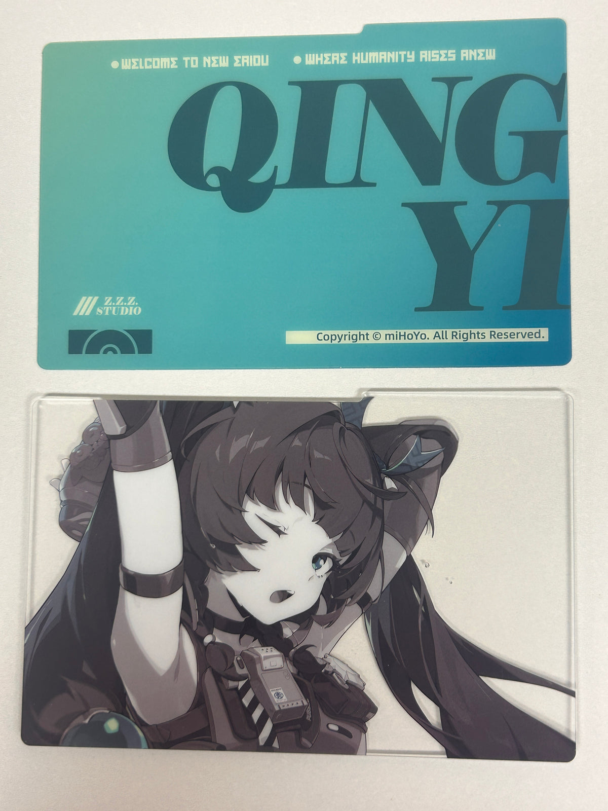 Zenless Zone Zero Qingyi Clear Acrylic Card File Folder Set