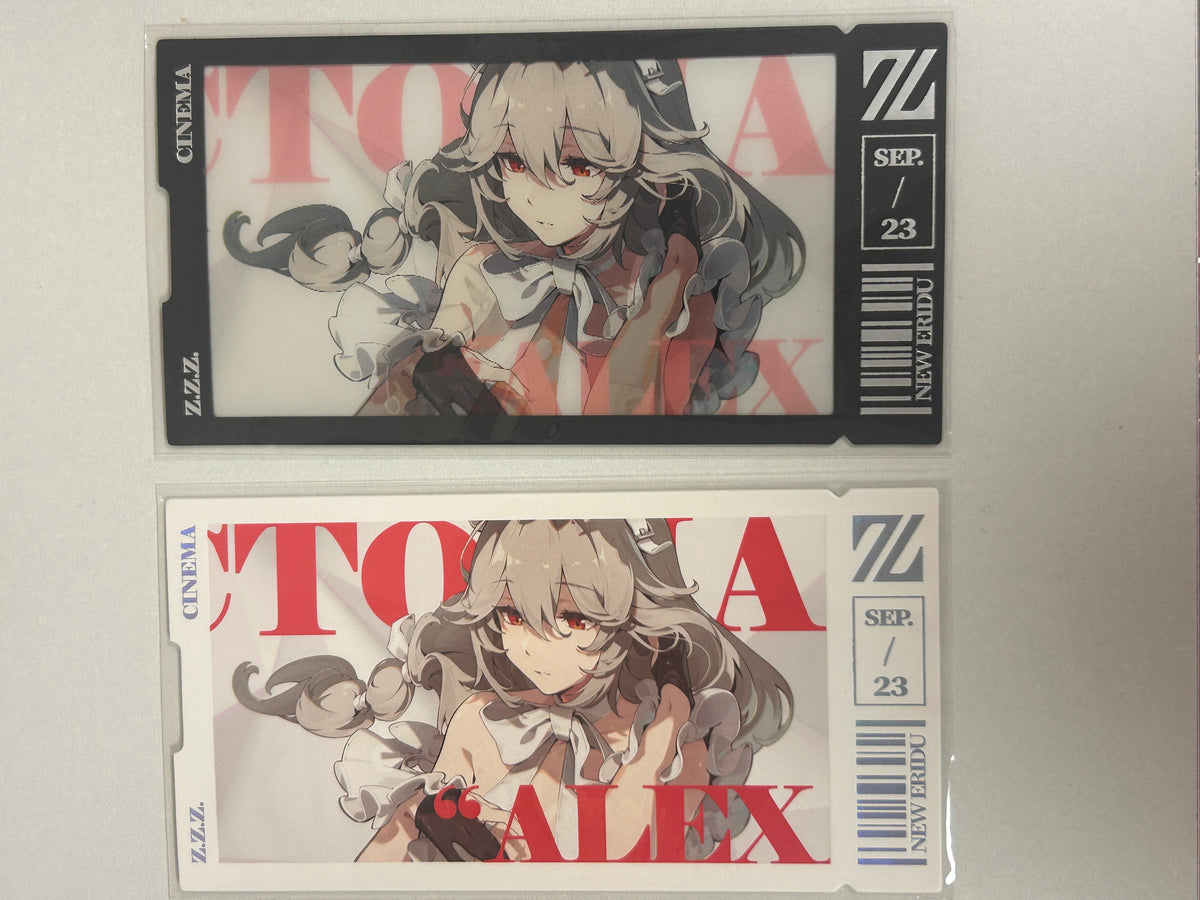 Zenless Zone Zero Rina Mindscape Cinema Collectible Card Set – 2 Pieces in Original Packaging