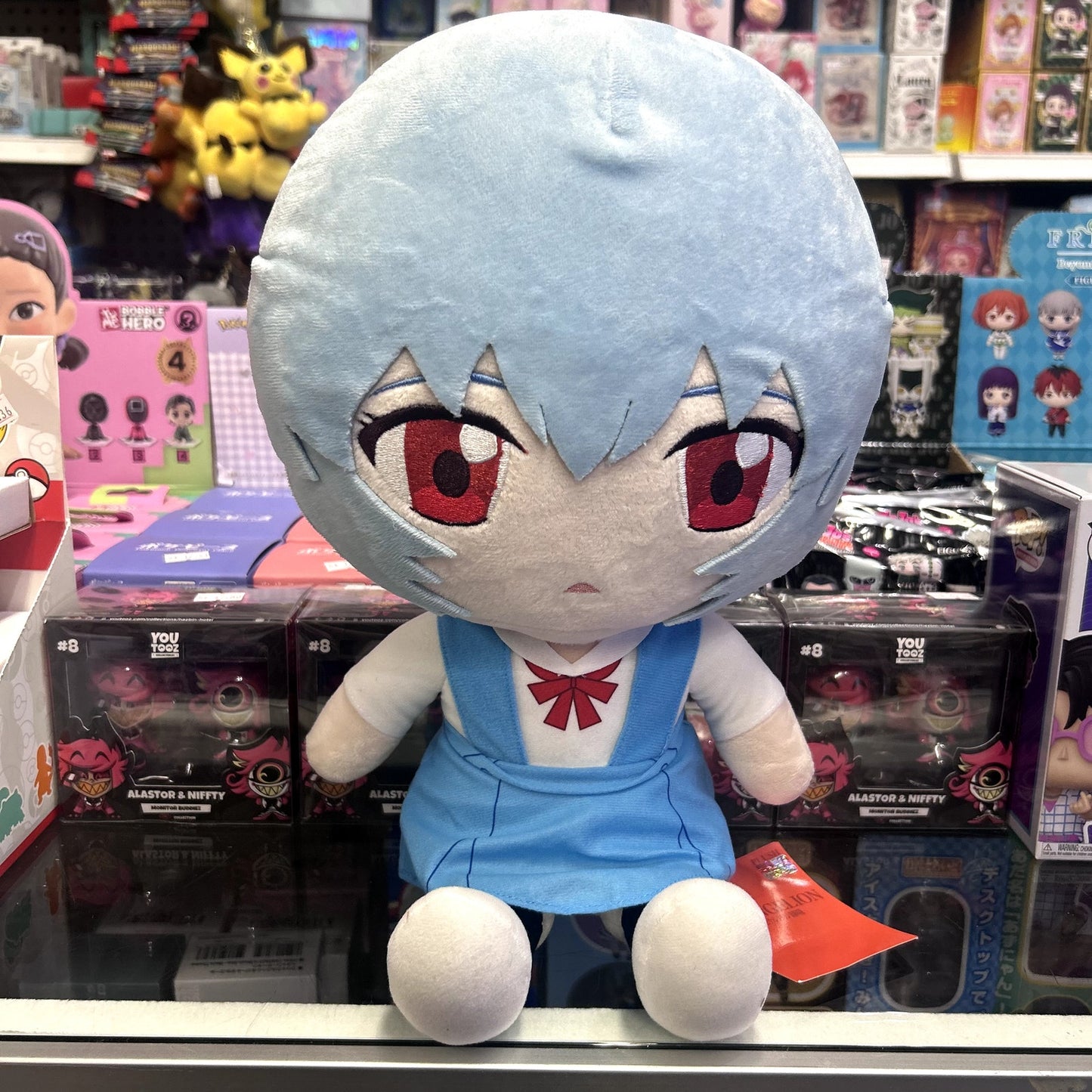 EVANGELION REI UNIFORM SITTING PLUSH 12"