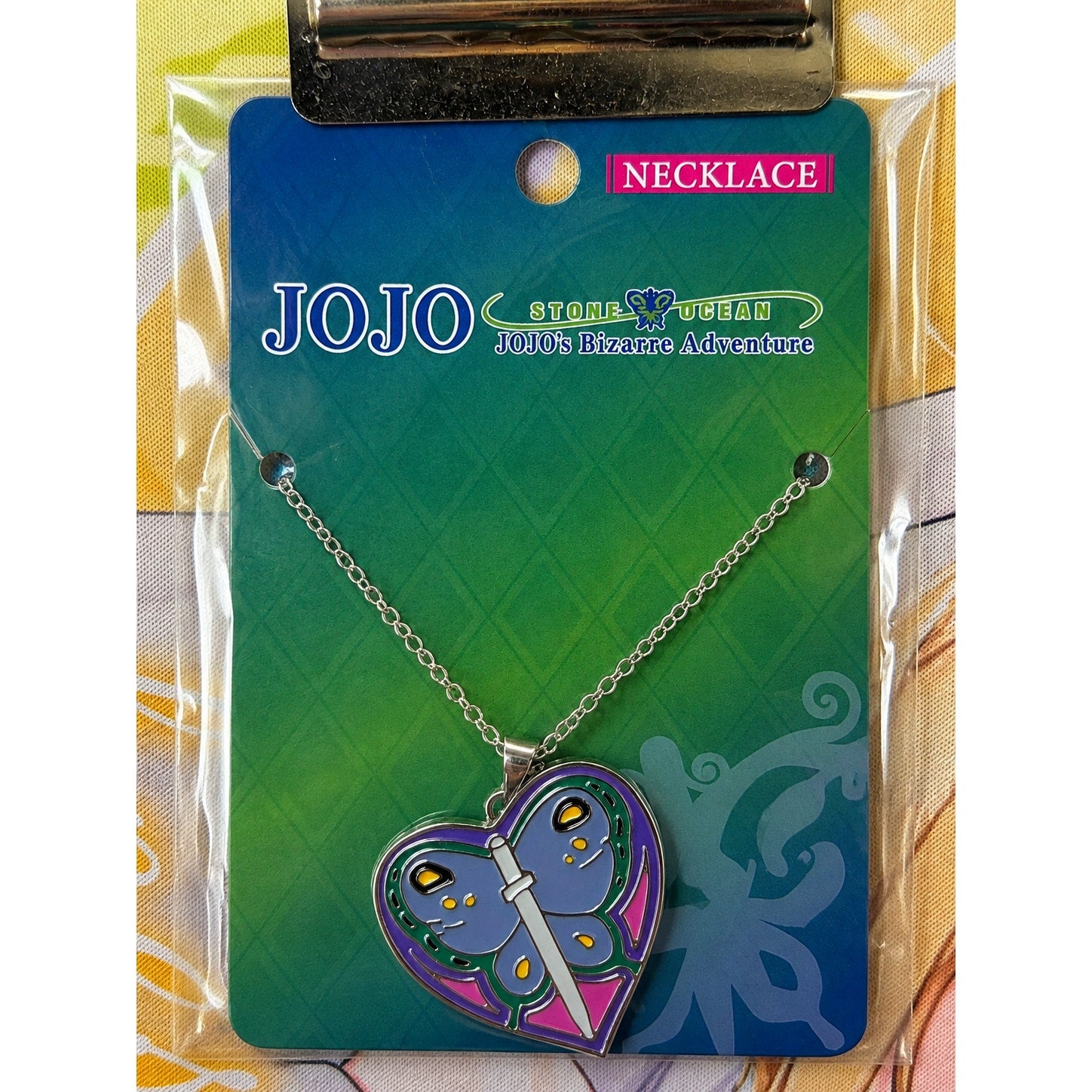 JoJo's Bizarre Adventure Butterfly Heart Necklace Pendant