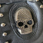 Faux Leather Biker Skull Studded Bag