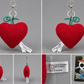 One Piece Devil Fruit Plush Keychain – Red Heart
