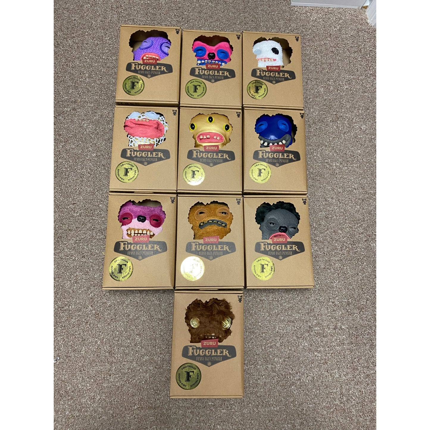 Fuggler 9" Gold Fugg In Window Box Series 1