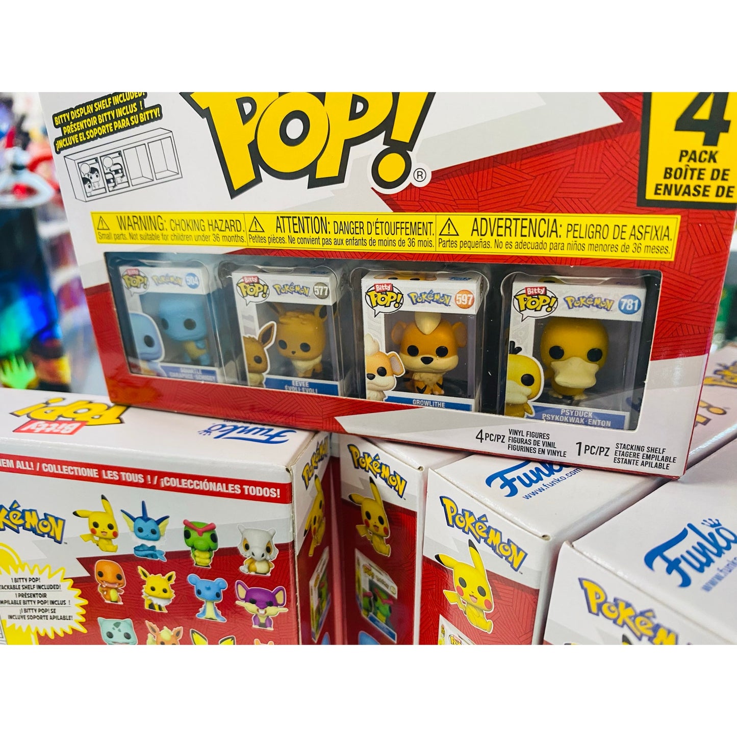 Funko Bitty Pop Pokemon Eevee Squirtle Psyduck 4pk