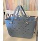 Extra Large Light Blue Beach Bag Jibbitz Charm Tote