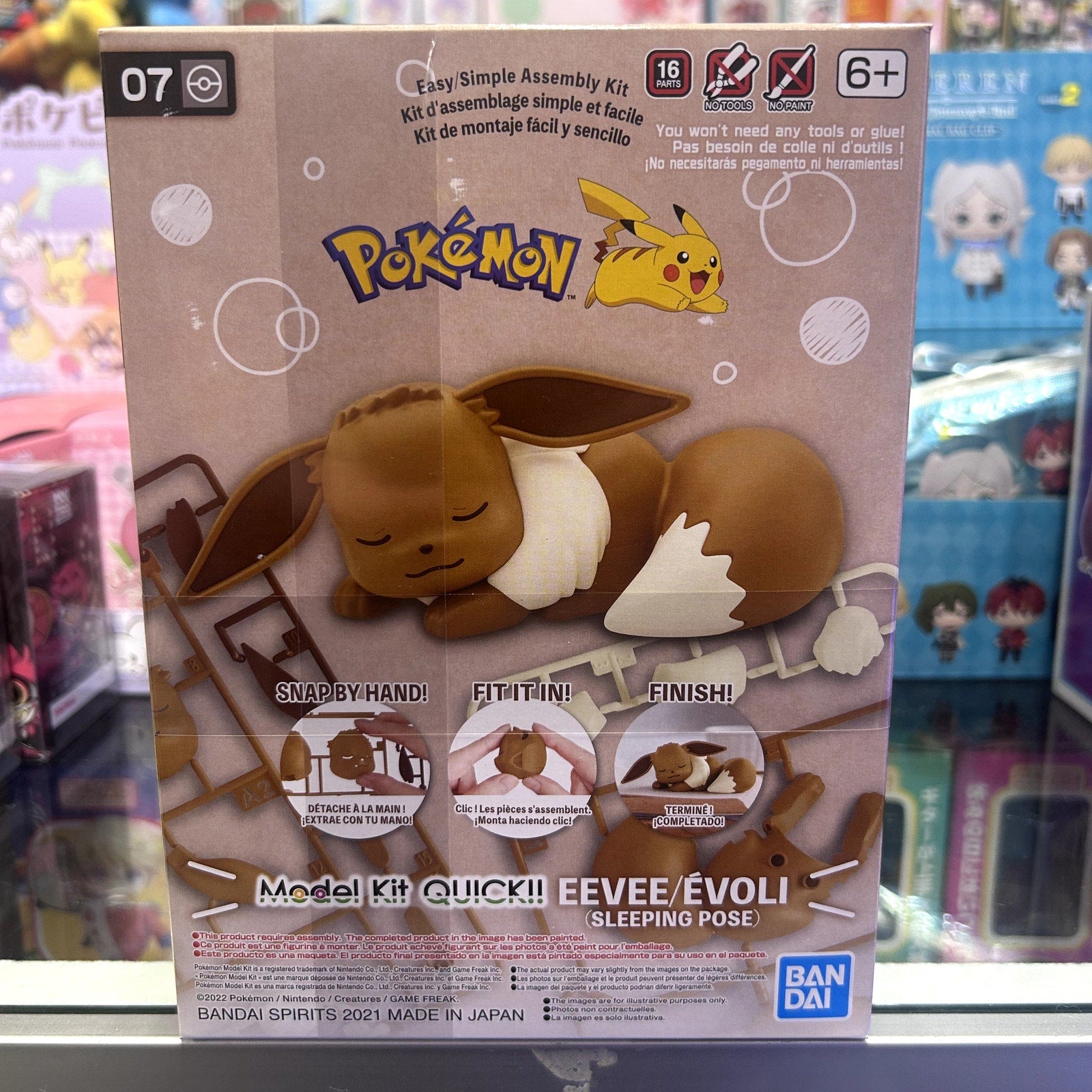 Pokemon Eevee Sleeping Pose Quick Model Kit