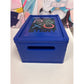 PlayStation Blue Folding Storage Crate with Lid – Press Start Design