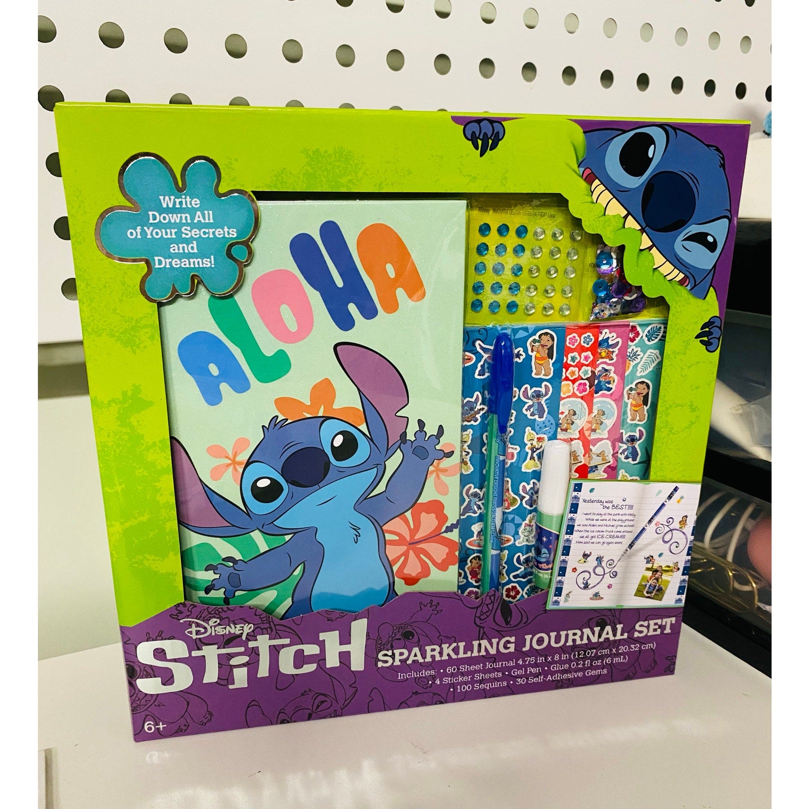 Disney Stitch Sparkling Journal Set