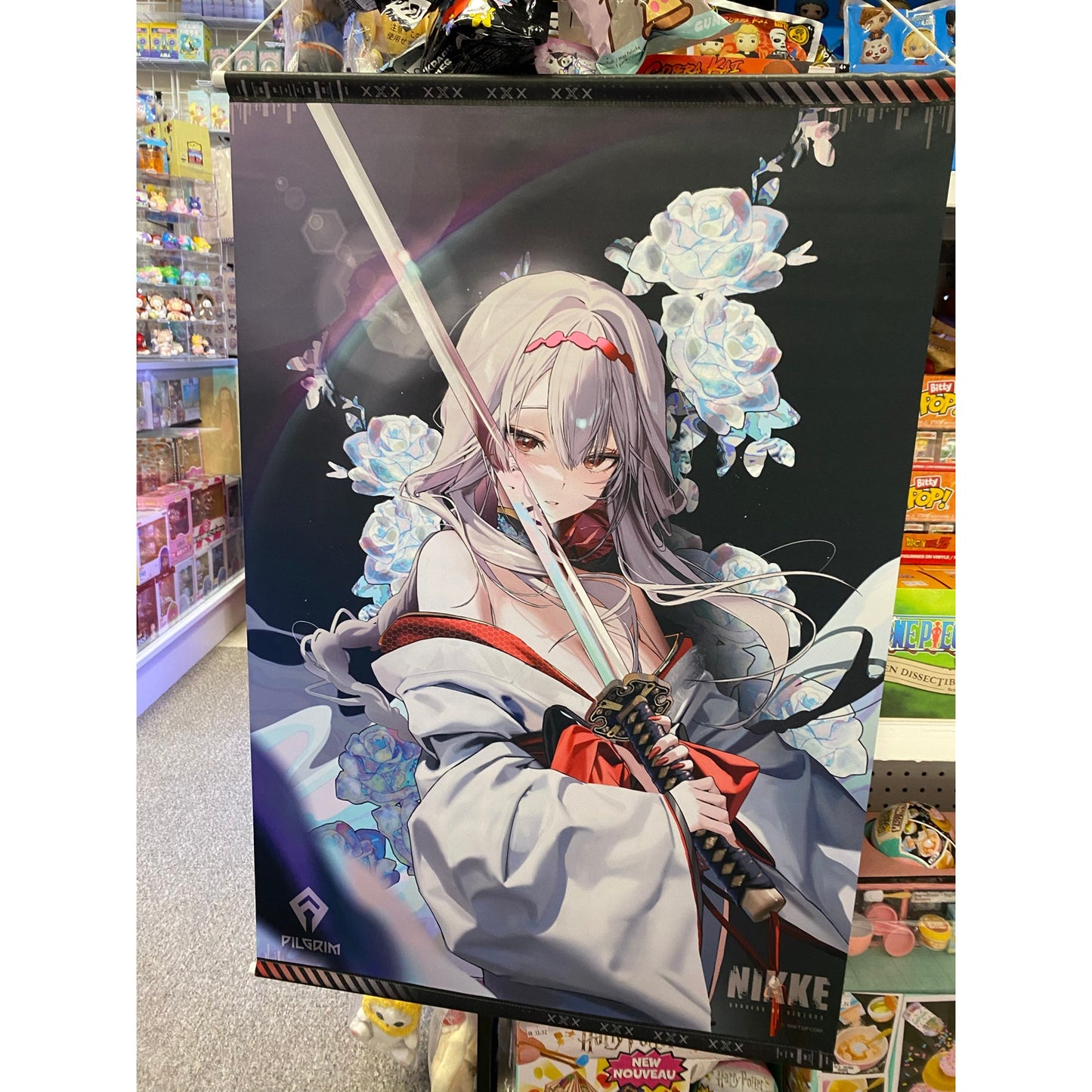 Goddess of Victory: Nikke B2 Wall Scroll Scarlet: Black Shadow Longing Flower