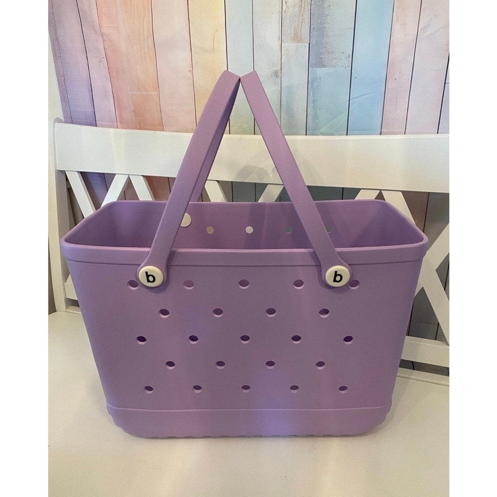 Extra Large Lilac Beach Bag Jibbitz Charm Tote