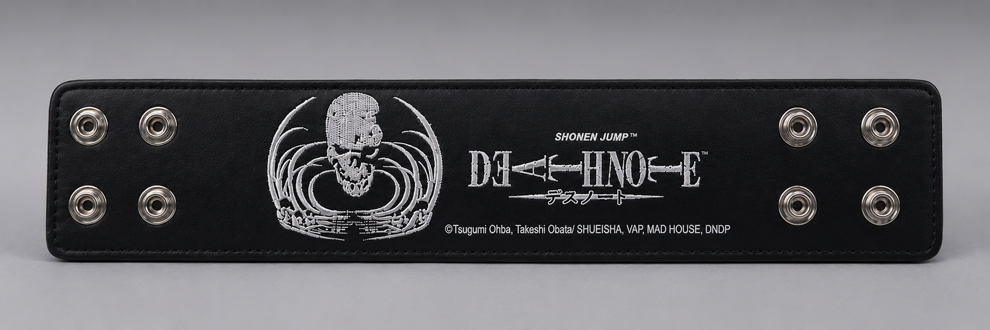Death Note Black Adjustable Wristband / Cuff – Skull Design