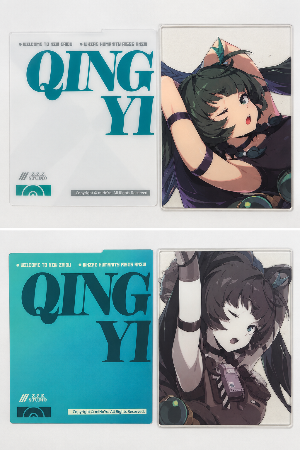 Zenless Zone Zero Qingyi Clear Acrylic Card File Folder Set