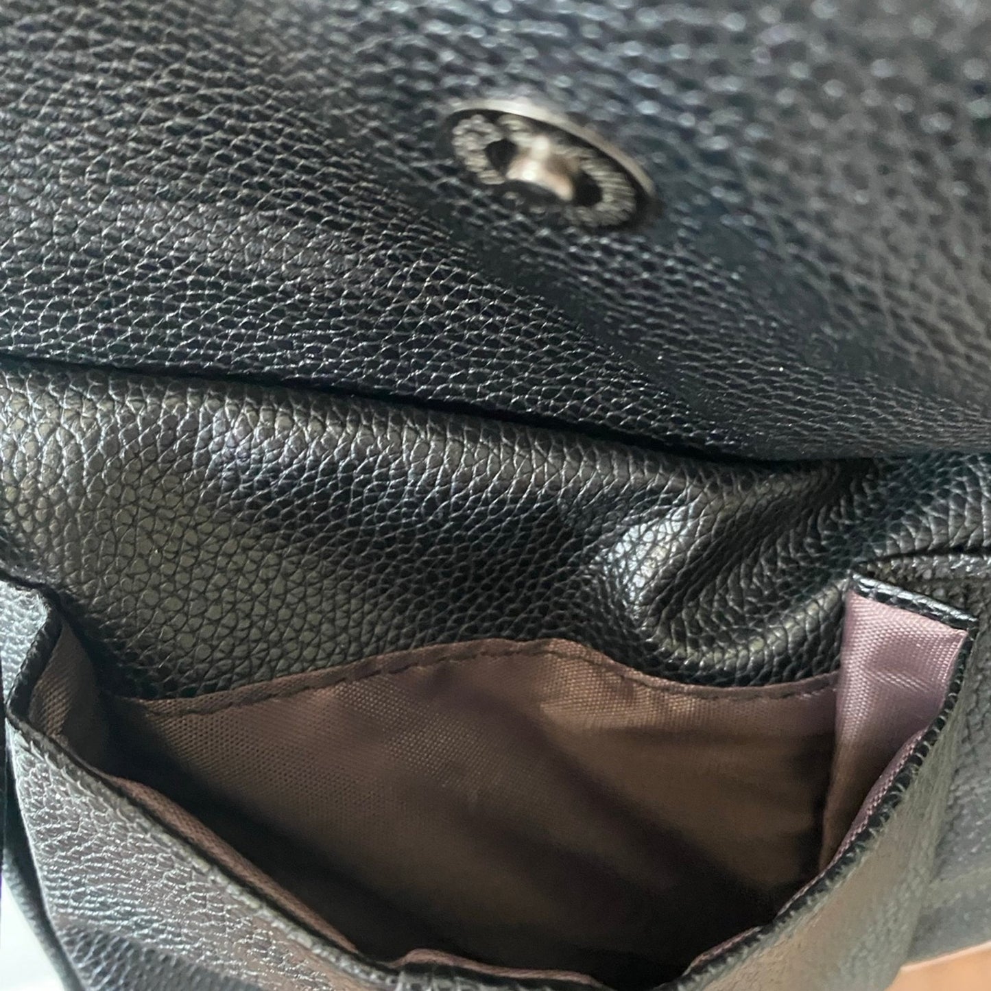 Faux Leather Biker Skull Studded Bag