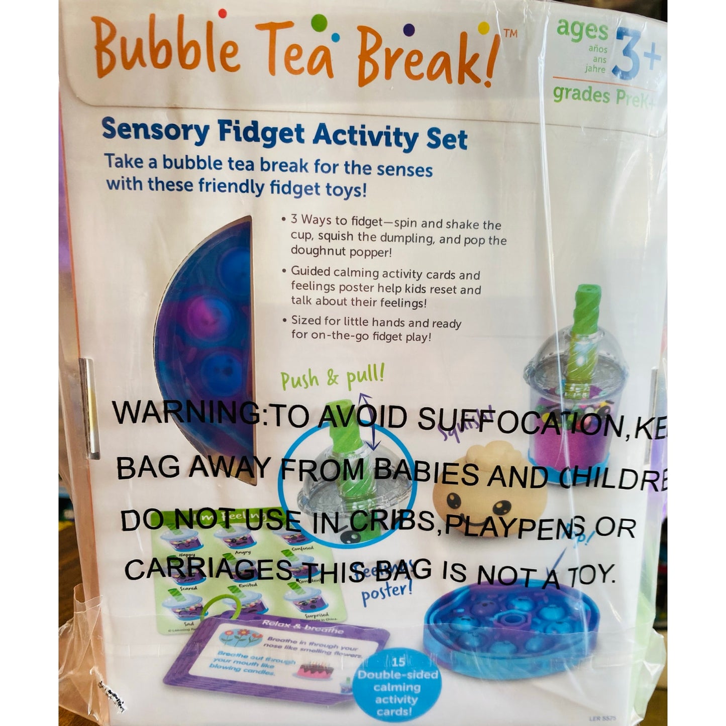 Learning Resources Squish Plush Pull Bubble Tea Break