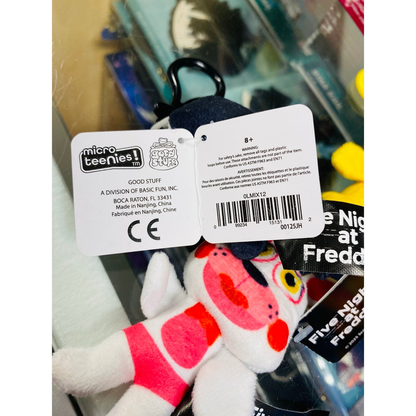 FNAF Five Nights At Freddys Micro Teenies Plush Bag Clips