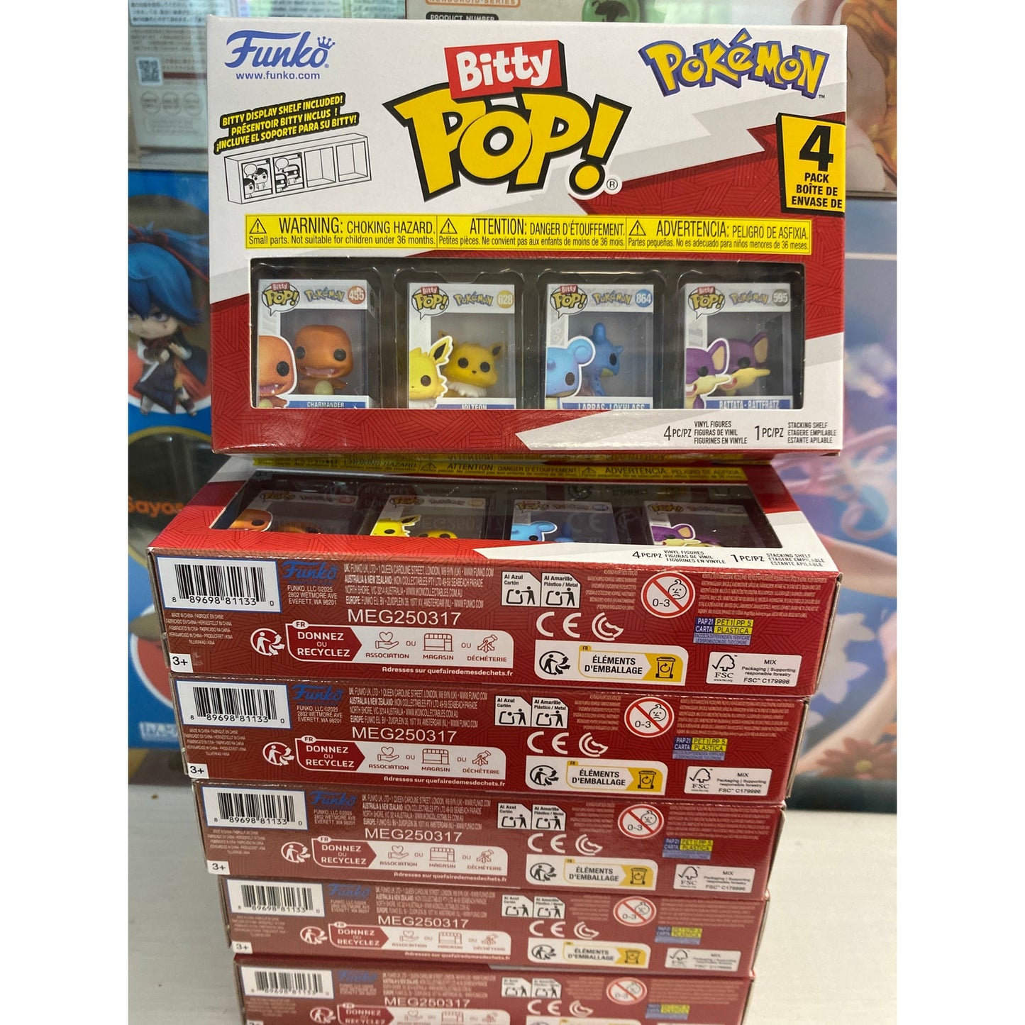 Pokemon Charmander Funko Bitty Pop! Mini Figure 4pk