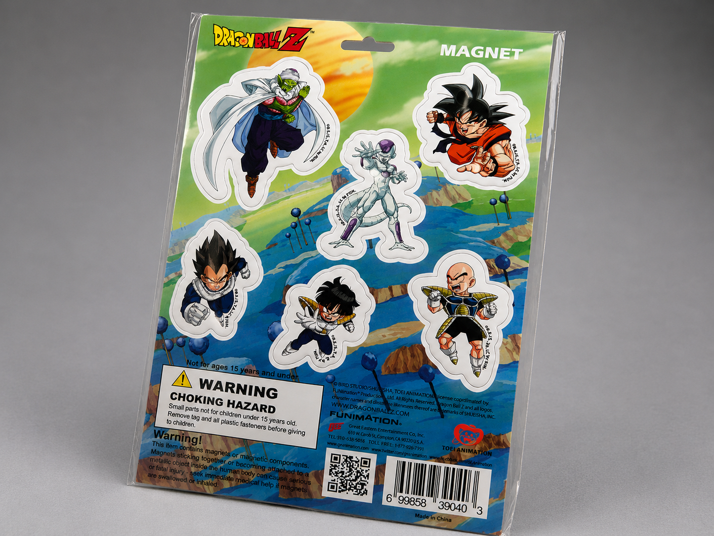 Dragon Ball Z 6-Piece Character Magnet Set – Goku, Vegeta, Piccolo & More
