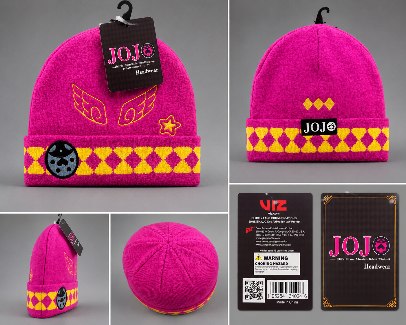 JoJo’s Bizarre Adventure: Golden Wind Pink Beanie