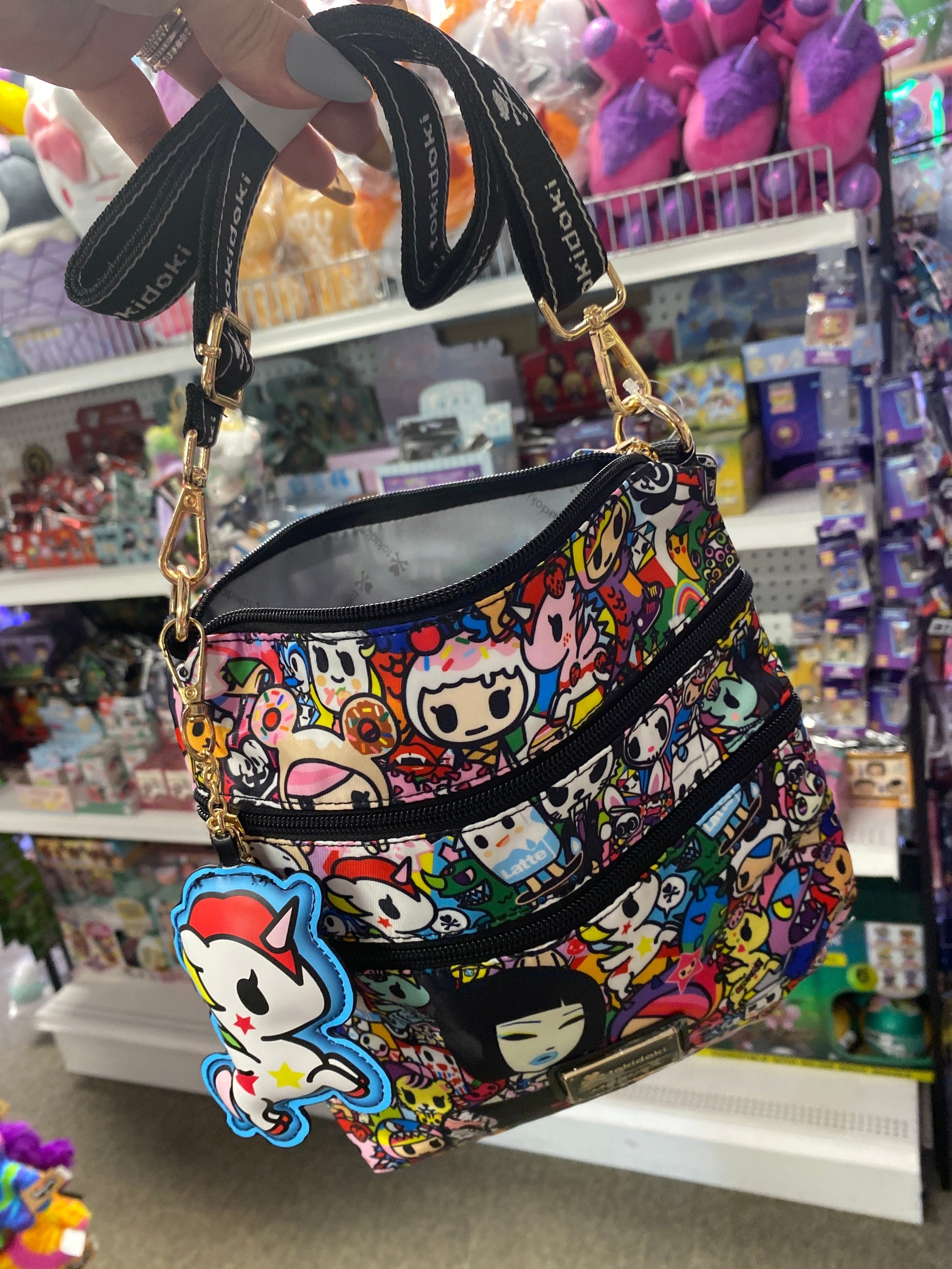 Original in-store display view of the tokidoki bag