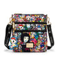 Studio shot of tokidoki Multi-Zipper Cartoon Print Crossbody Bag on a white background