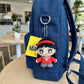 Official Persona 4 Golden Yukiko Amagi Plush Keychain on Backpack