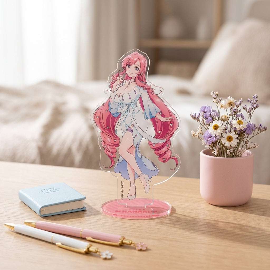 Hahari Hanazono Acrylic Standee on Desk Display - Lifestyle